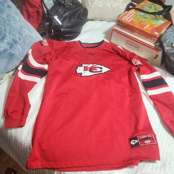 NFL EUC KANSAS CITY CHIEFS TEAM JERSEY FOOTBALL SHIRT SZ MEDIUM - Picture 2 of 12